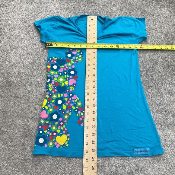 Disney Mickey Mouse Vinylmation Graphic T-Shirt Juniors Small Blue Crew Neck Tee - Picture 6 of 11